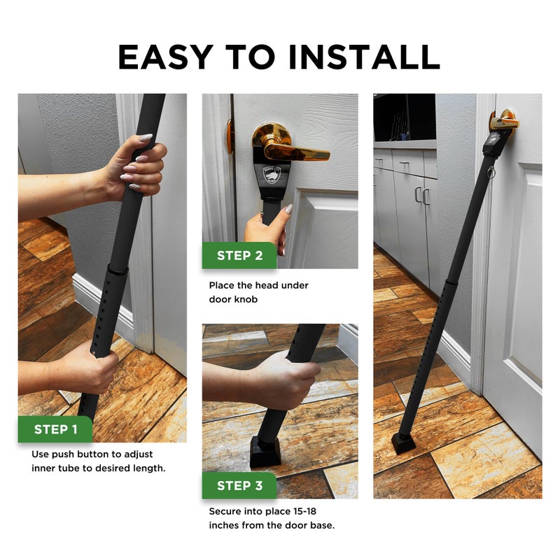 Guard Dog Security Sliding Door Security Bar, Door Jammer 2-in-1 Adjustable, Door Stoppers Security â€“ 40 Different Adjustments, by Guard Dog Security - Image 3